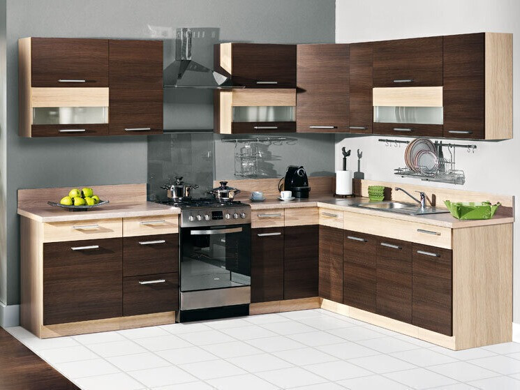 Modularna kotna omarica Mode Dark 118