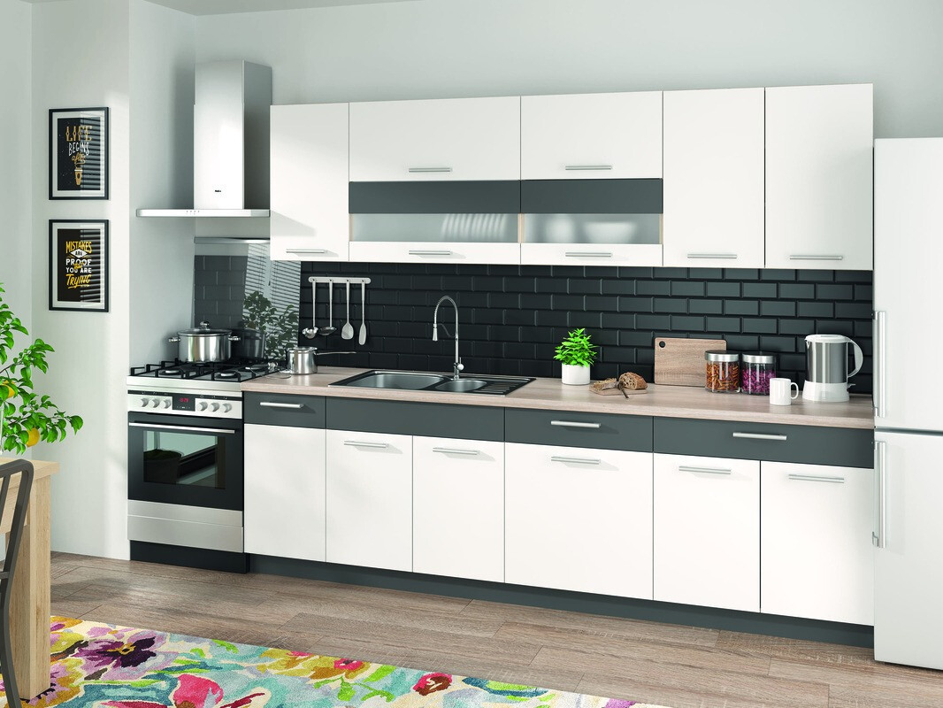 Modularna omarica s predalom in vrati Mode White 117