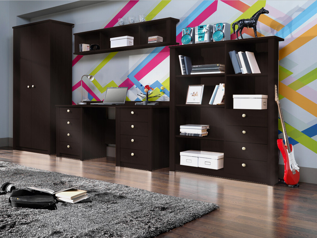 Stenska polica Elialo 114 (Temni Sonoma hrast)