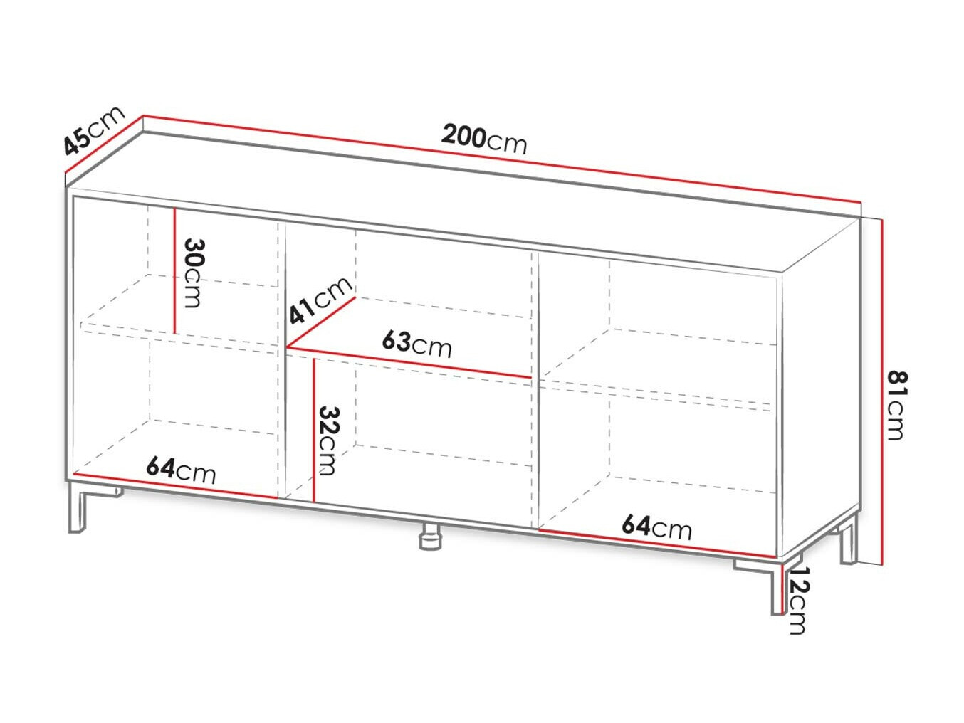 Omarica Charlotte 158 (Črna + Črni marmor)