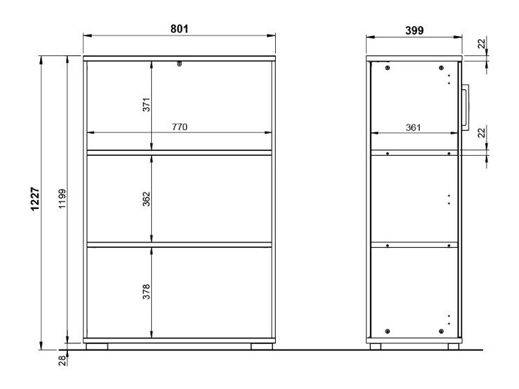 Omarica Lartesi 101 (Grafit + Hrast Grandson)