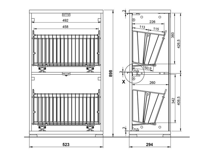 Omarica za čevlje Veltena 115