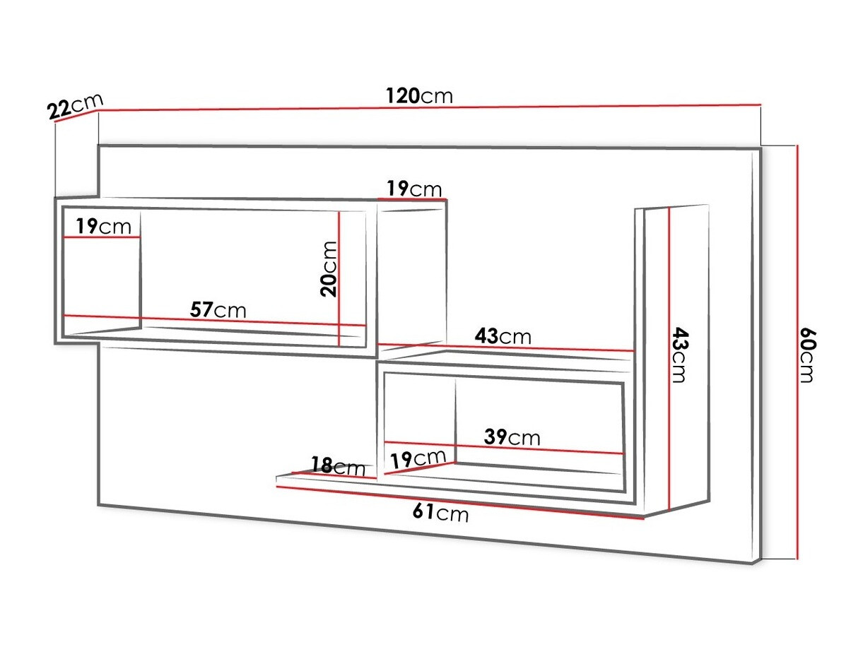 Stenska polica Veravie 129