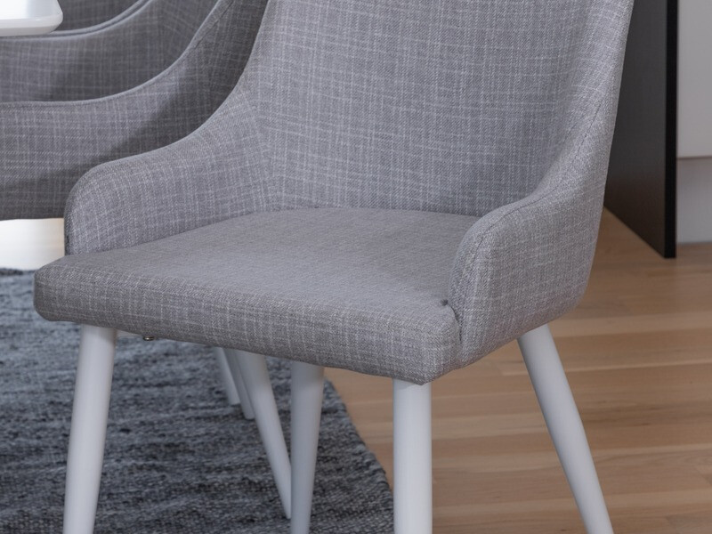 Stol Dallas 114 (Svetlo siva + Bela)