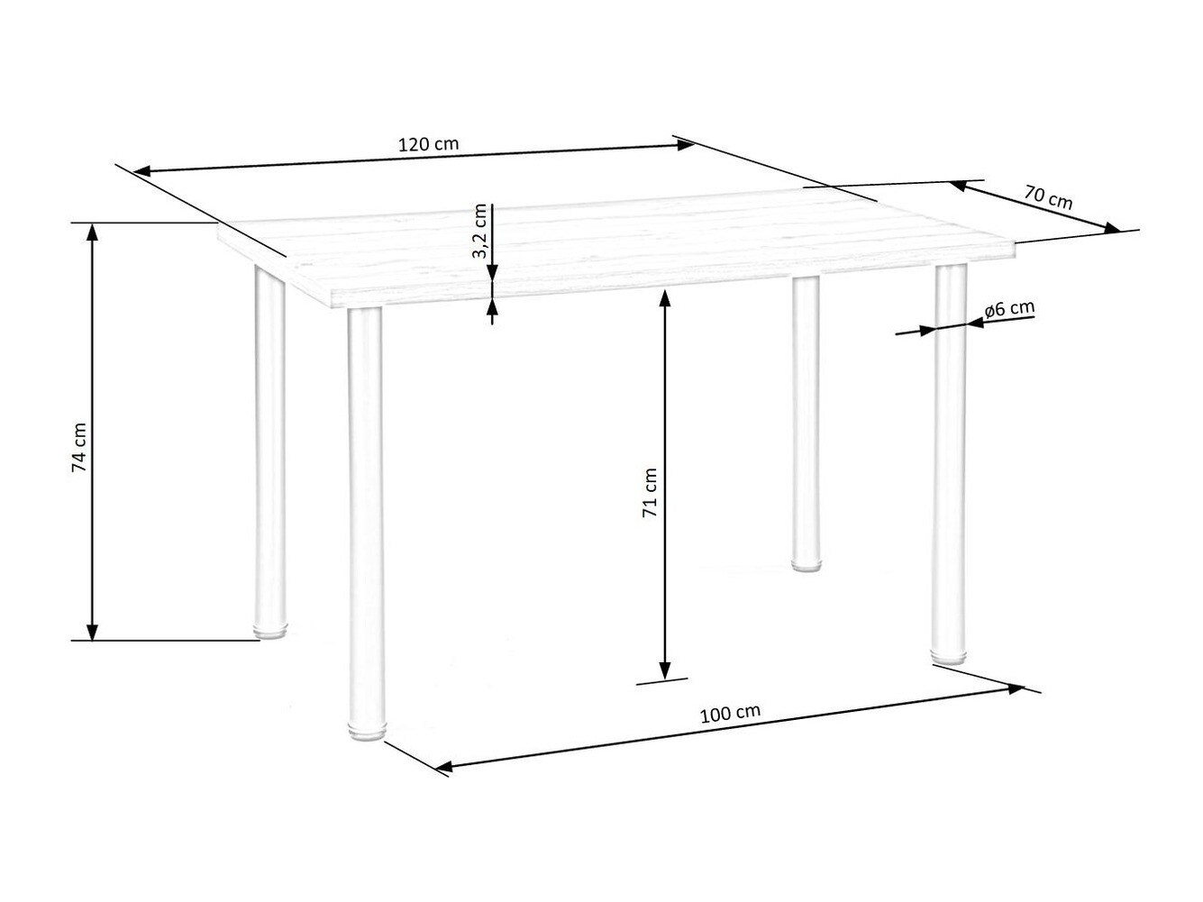 Miza Houston 1065 (Bela)