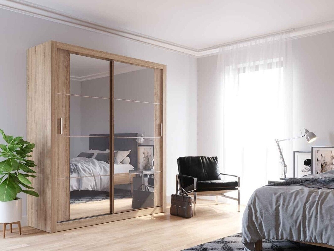 Garderobna omara Fresno 102 (Lahki hrast)