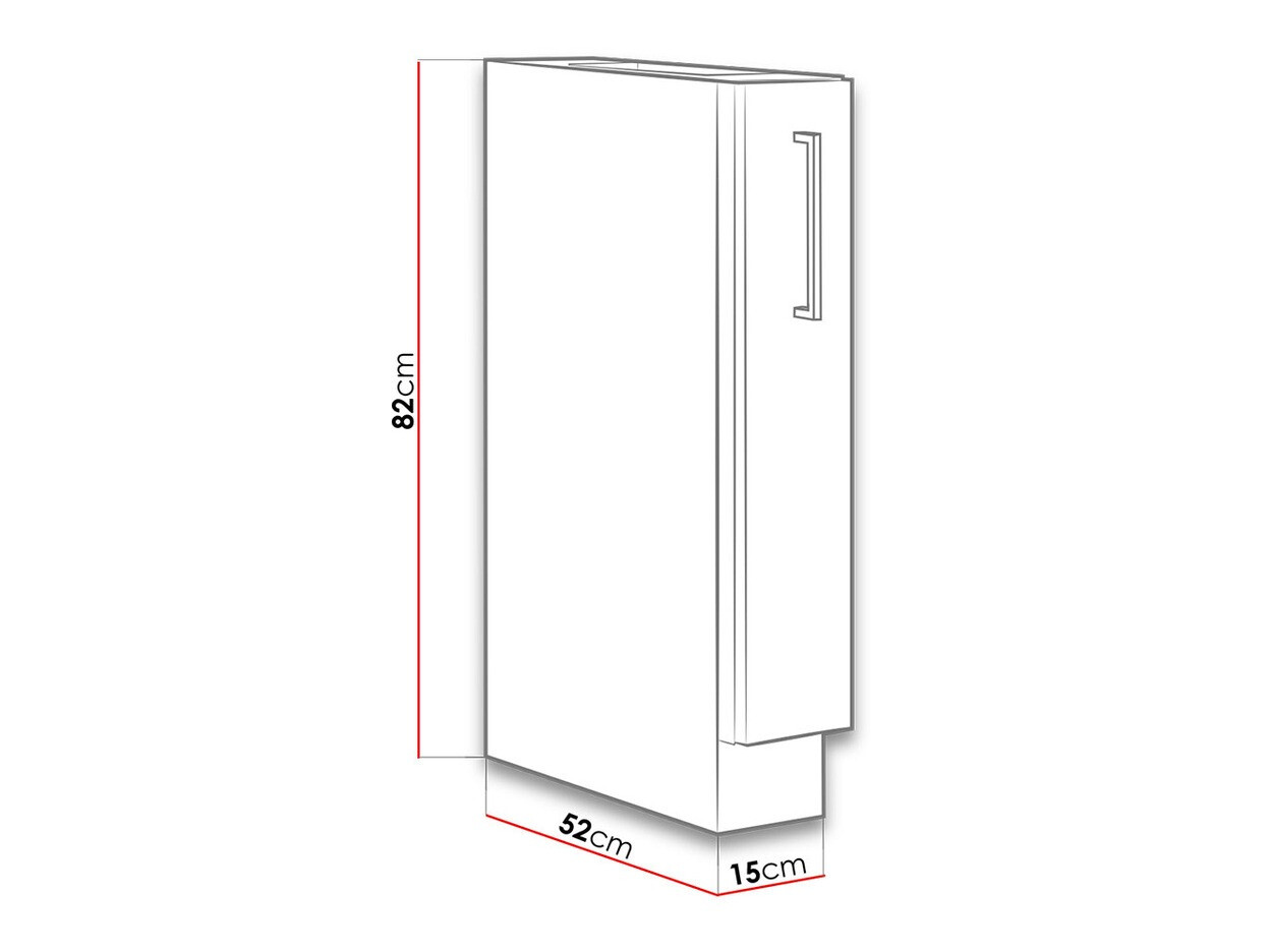 Modularna omarica z izvlečno košaro Wood 105