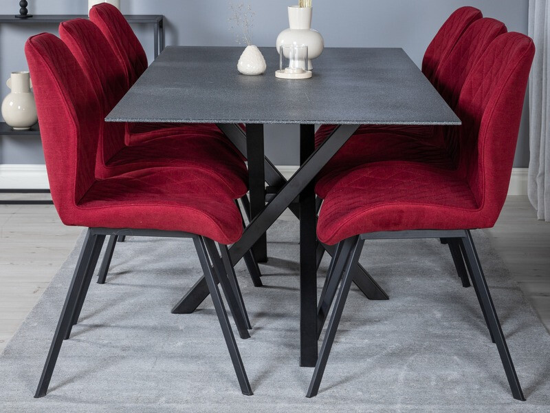 Stol Dallas 163 (Rdeča + Črna)