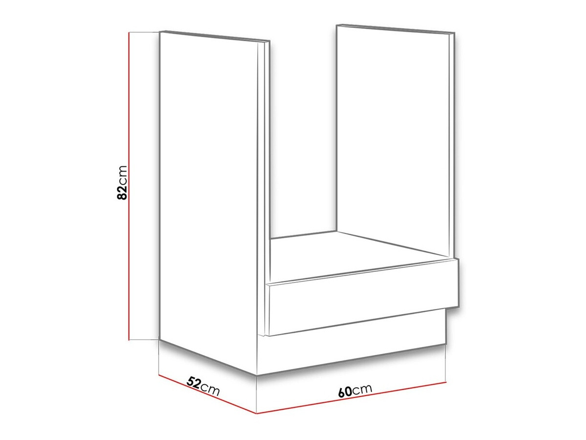 Modularna omarica za vgradne aparate Wood White 125
