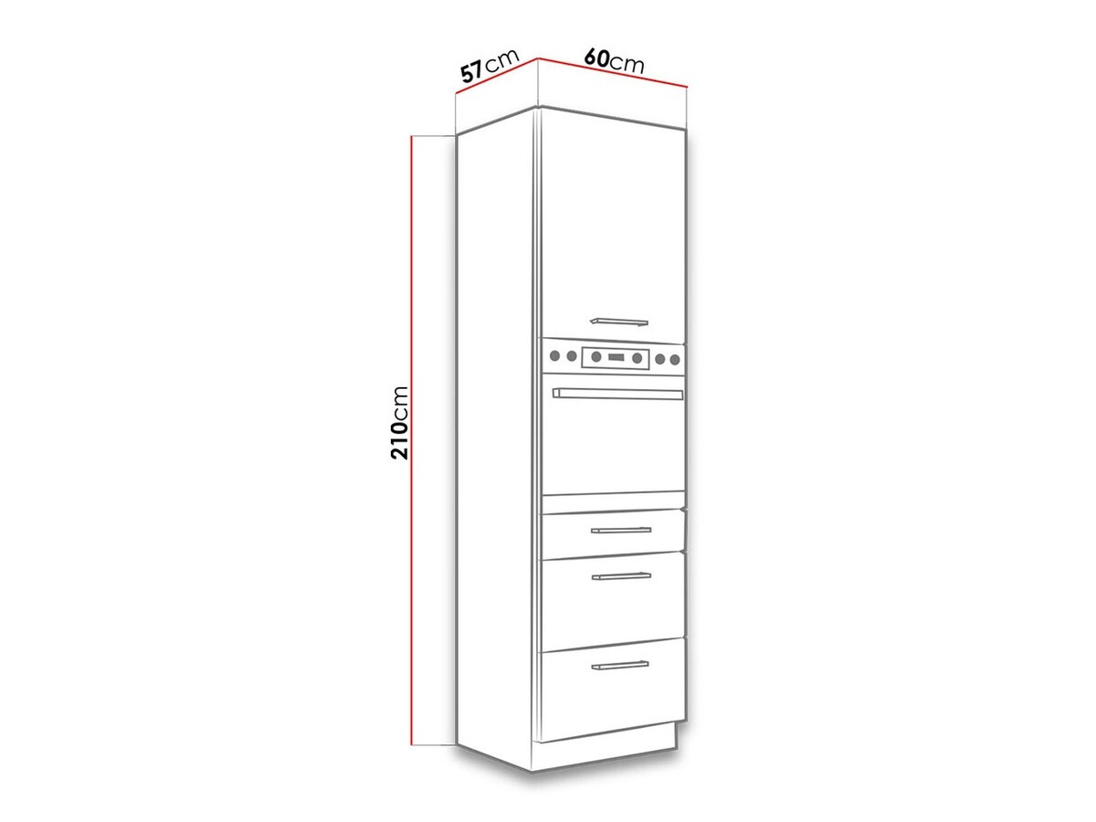 Modularna omarica za vgradne aparate Wood White 126