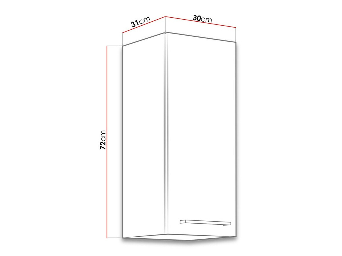 Modularna stenska omarica Wood Grey 131