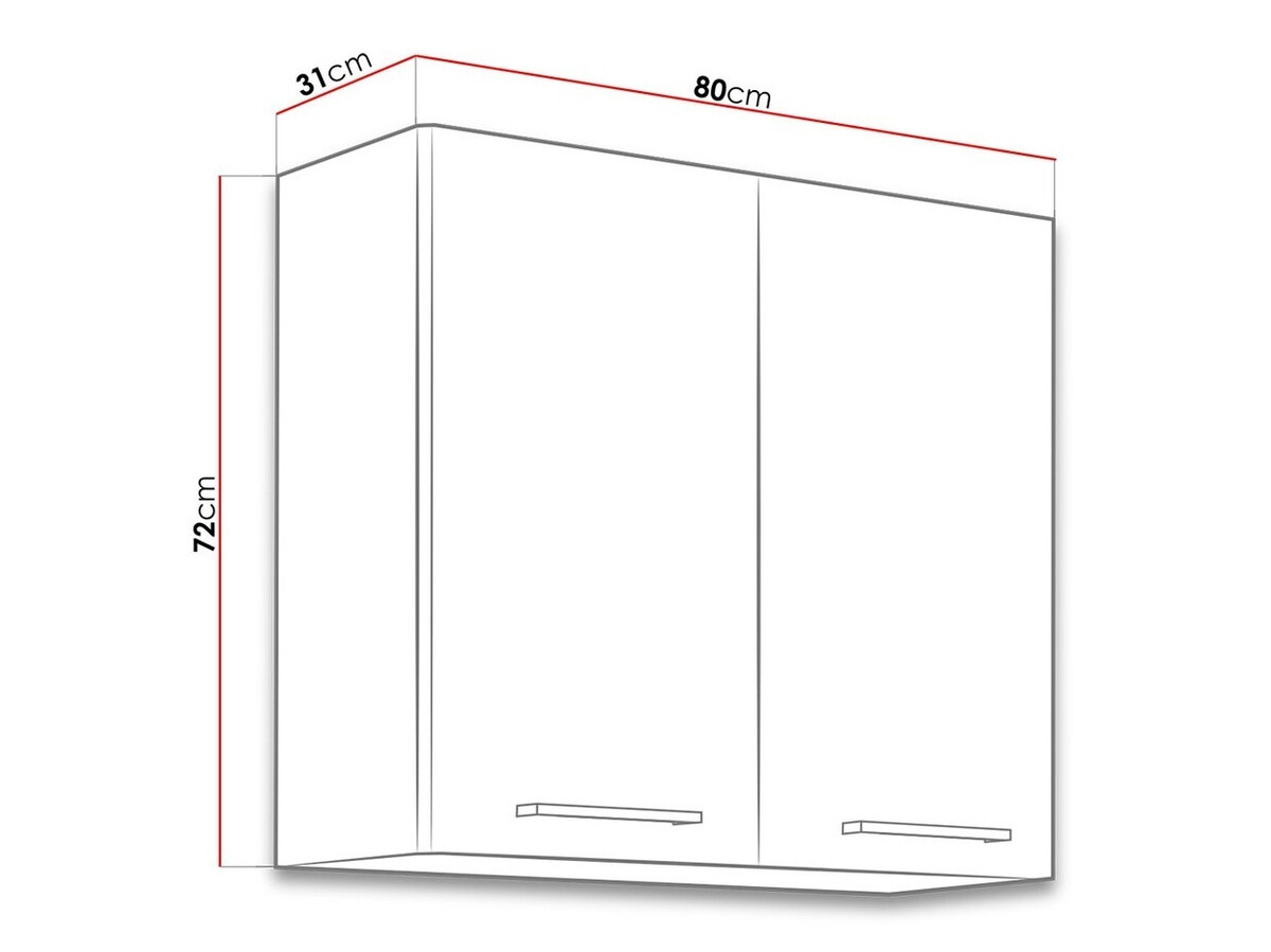 Modularna stenska omarica Wood White 121