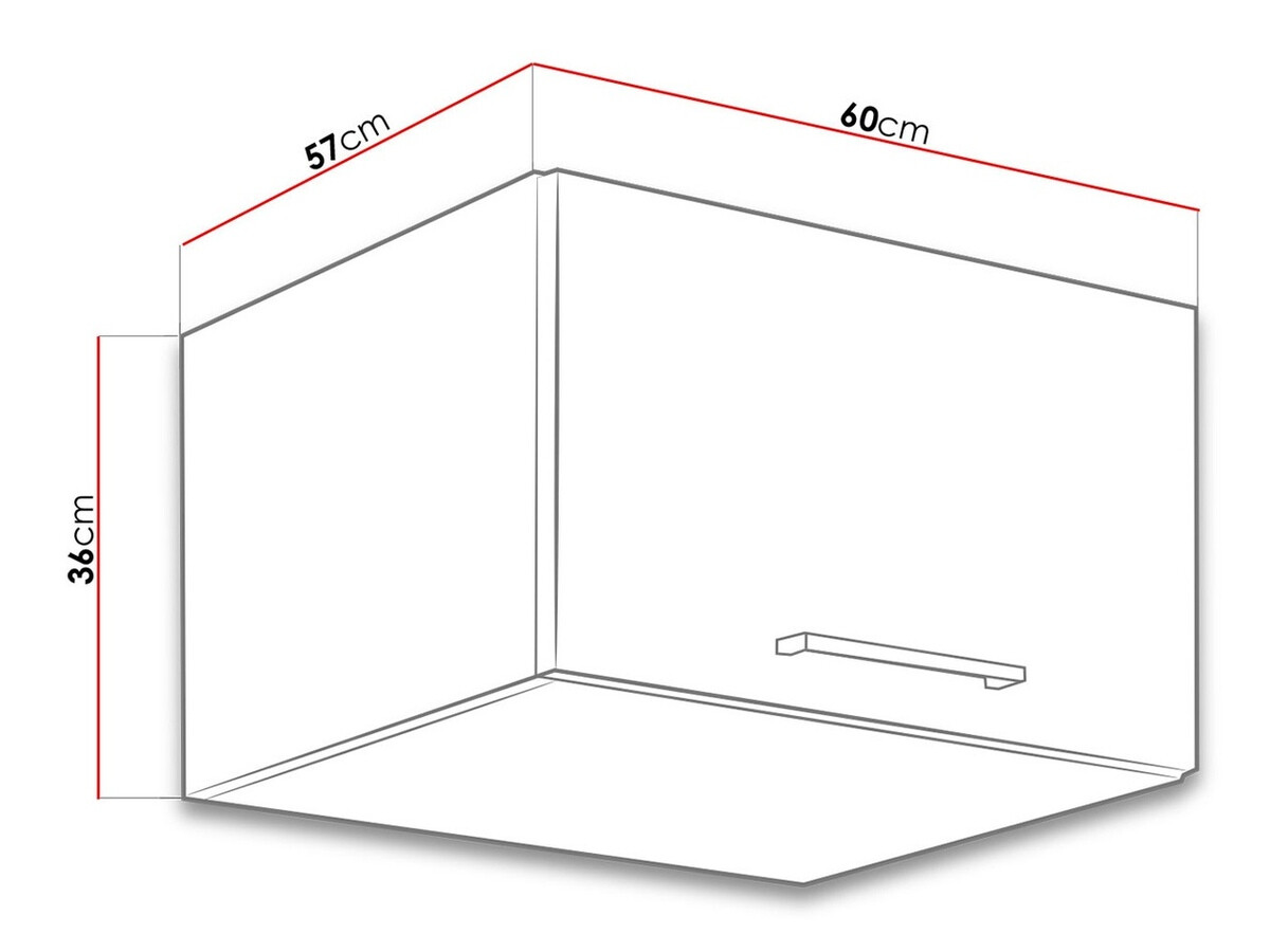 Modularna stenska omarica Wood White 124