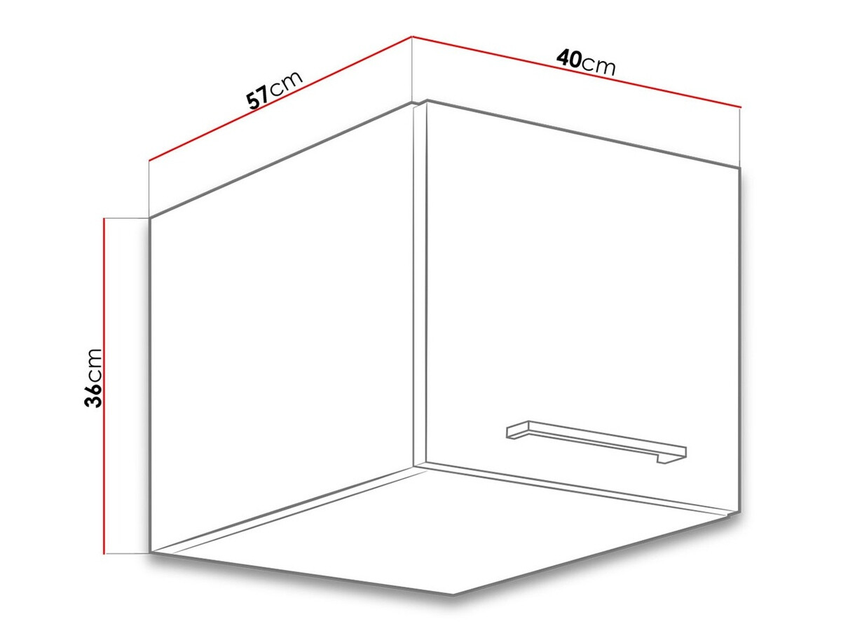 Modularna stenska omarica Wood White 130