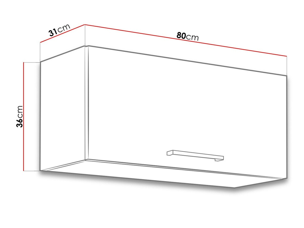 Modularna stenska omarica Wood White 131