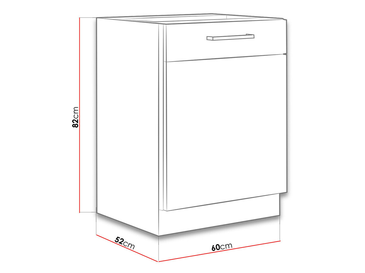 Modularna omarica z vrati Wood White 116