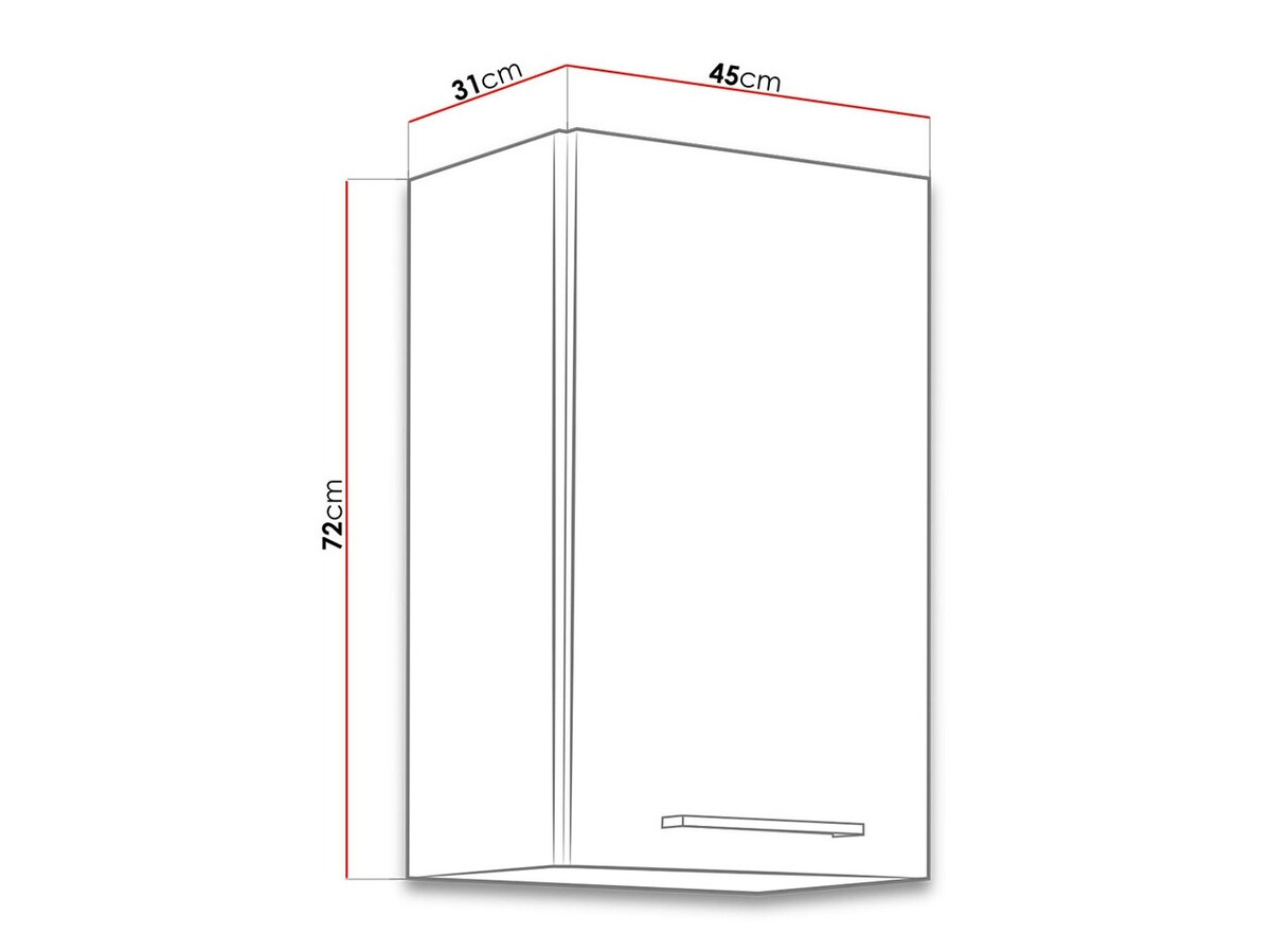 Modularna stenska omarica Wood White 101