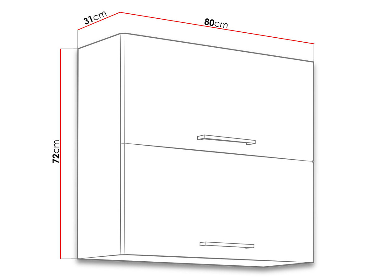 Modularna stenska omarica Wood White 109