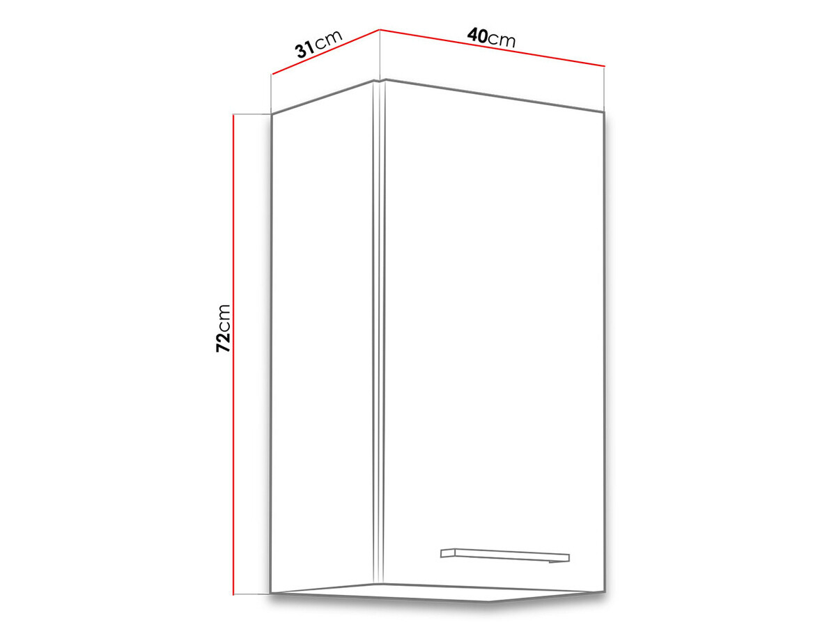 Modularna stenska omarica Wood White 118