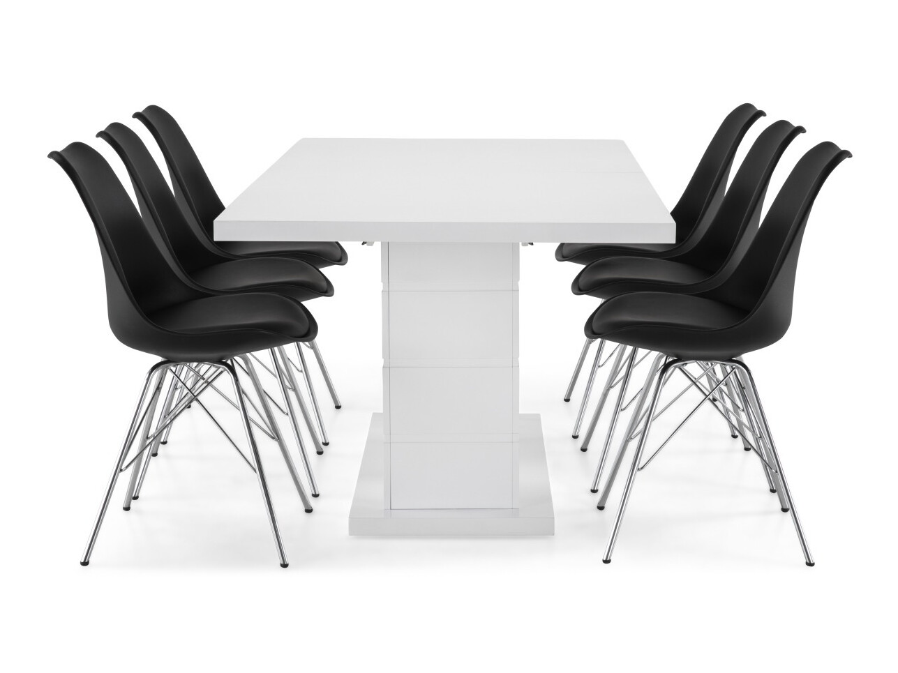 Jedilniški komplet Scandinavian Choice 625 (Črna + Srebrna)