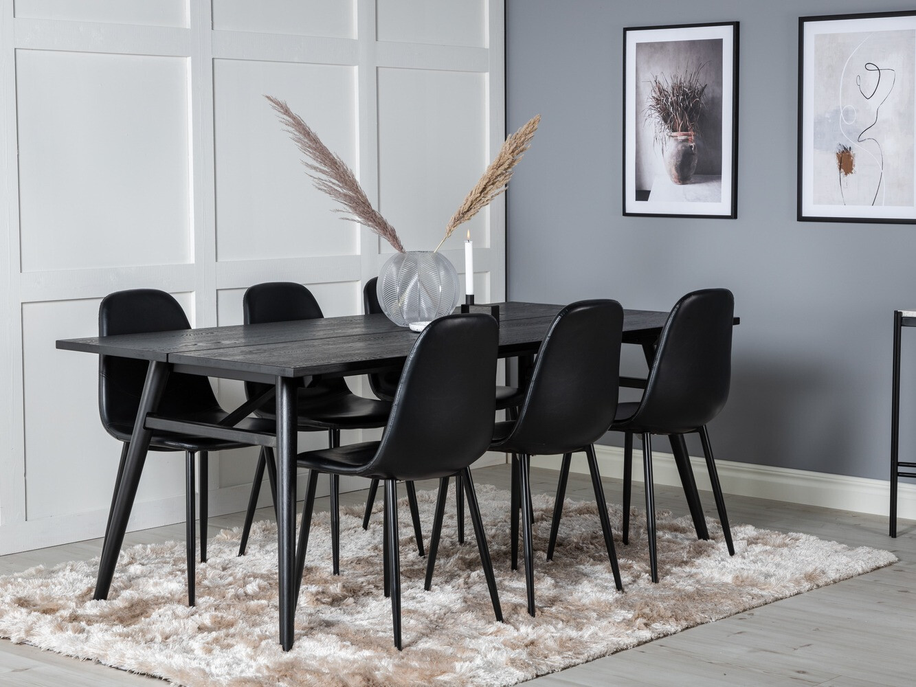 Jedilniški komplet Dallas 1681 (Črna)