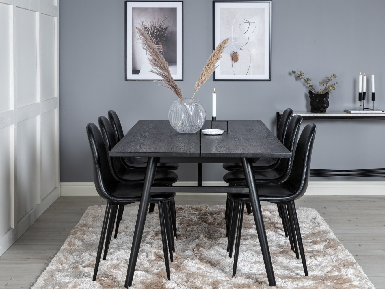 Jedilniški komplet Dallas 1681 (Črna)