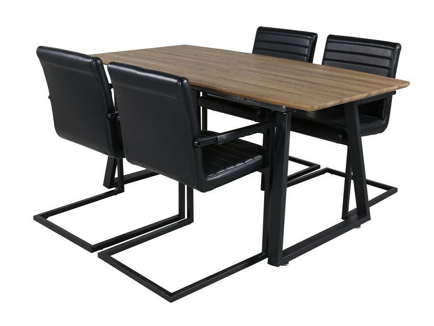 Jedilniški komplet Dallas 337 (Črna)