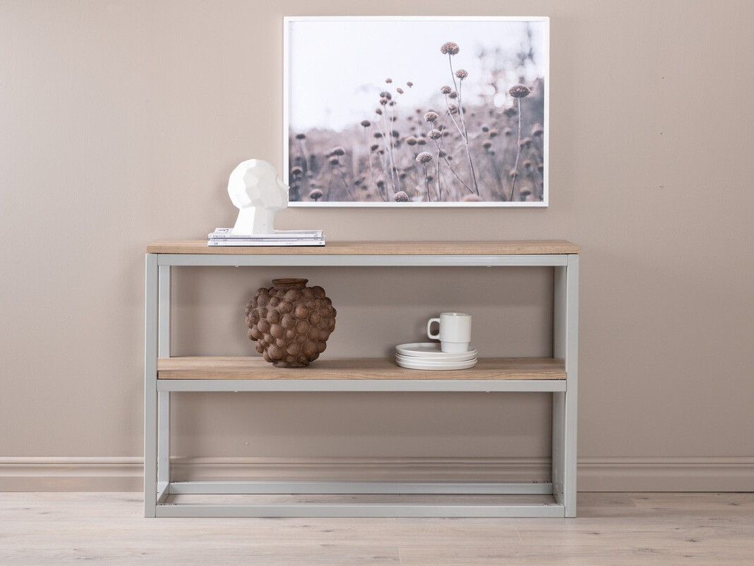 Konzolna miza Dallas 2521 (Svetel les + Siva)