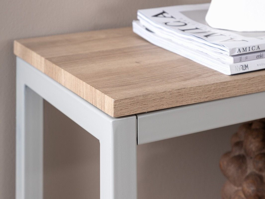 Konzolna miza Dallas 2521 (Svetel les + Siva)