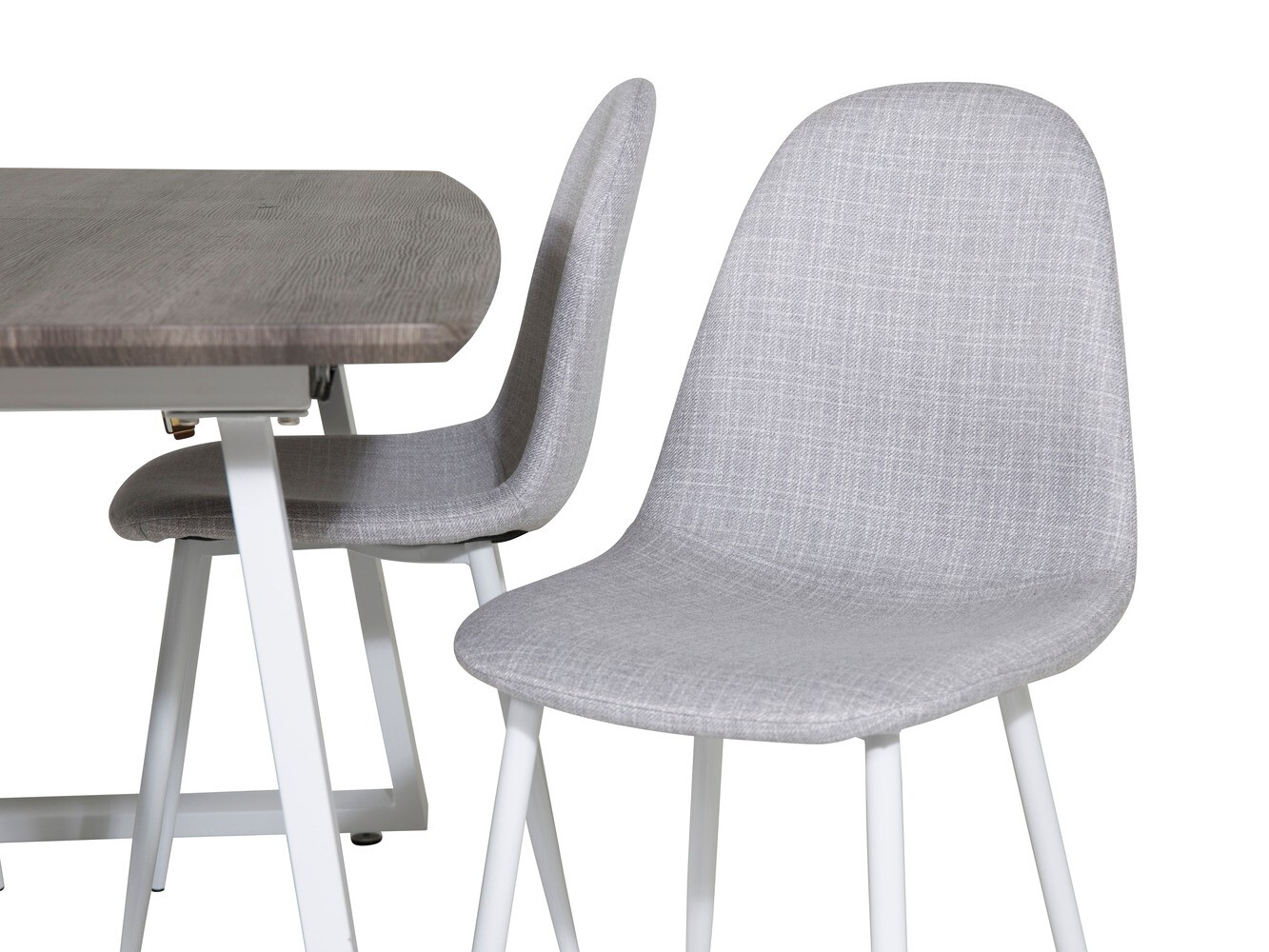 Jedilniški komplet Dallas 1979 (Bela + Svetlo siva)