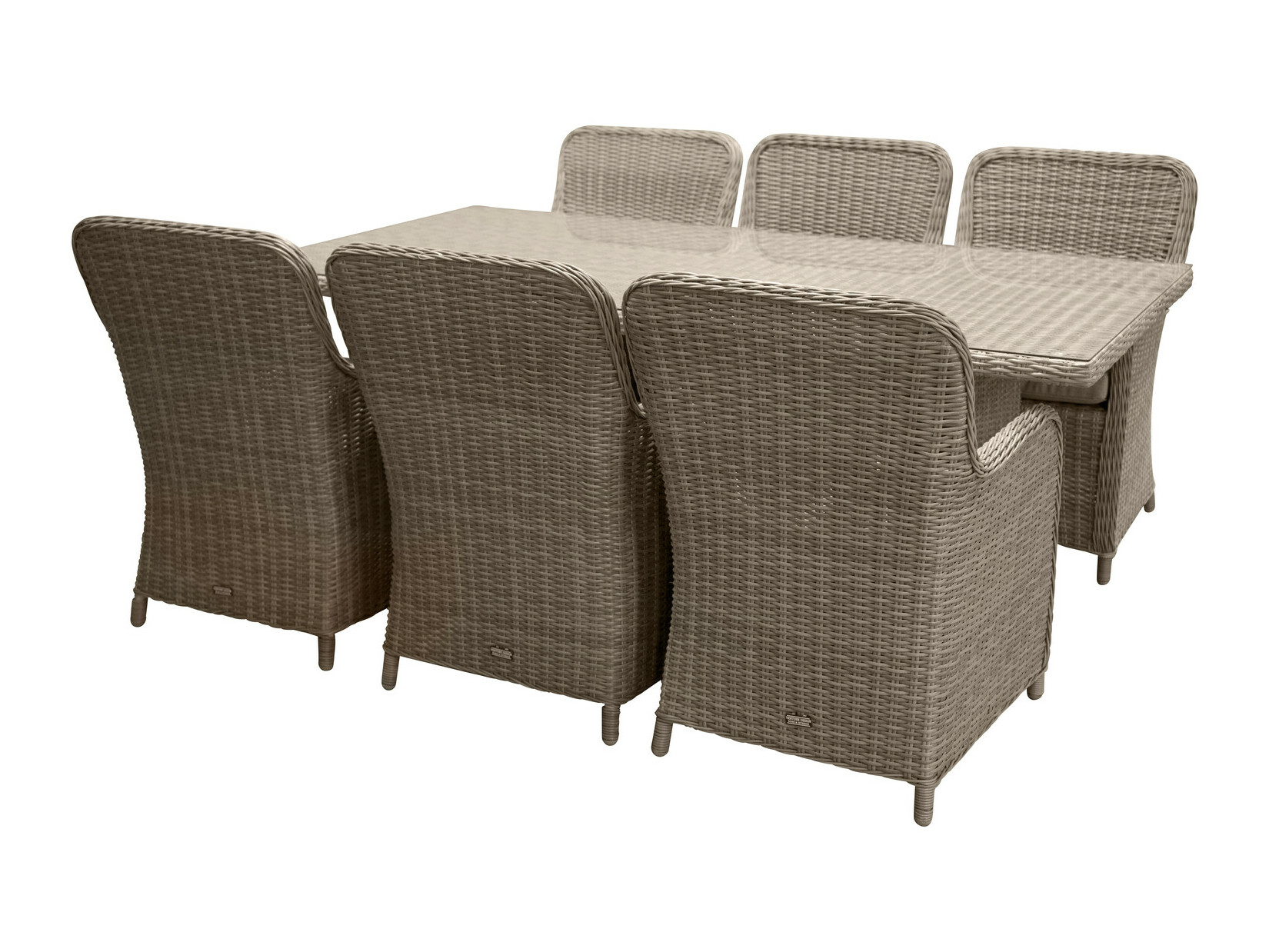 Komplet mize in stolov Dallas 2201 (Svetlo rjava + Beige)