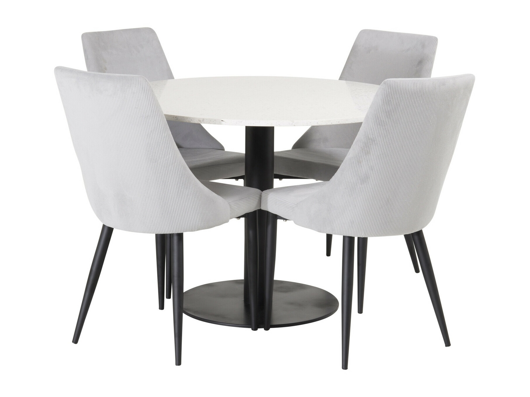 Jedilniški komplet Dallas 1169 (Siva + Črna)