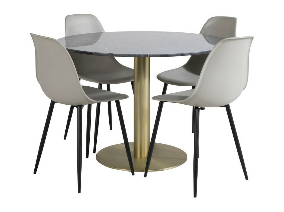 Jedilniški komplet Dallas 1214 (Siva + Črna)