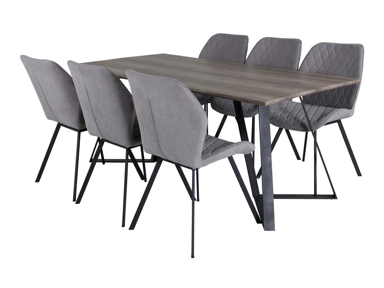 Jedilniški komplet Dallas 1359 (Siva + Črna)