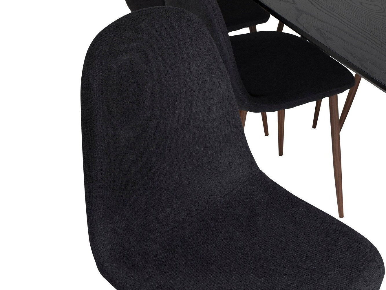 Jedilniški komplet Dallas 1443 (Črna + Oreh)