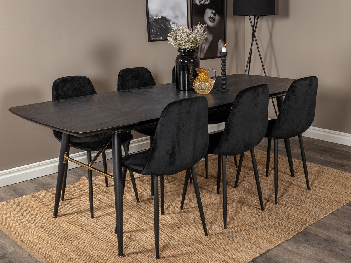 Jedilniški komplet Dallas 1448 (Črna)