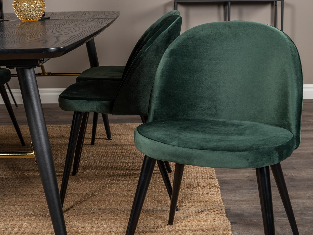 Jedilniški komplet Dallas 1449 (Zelena + Črna)