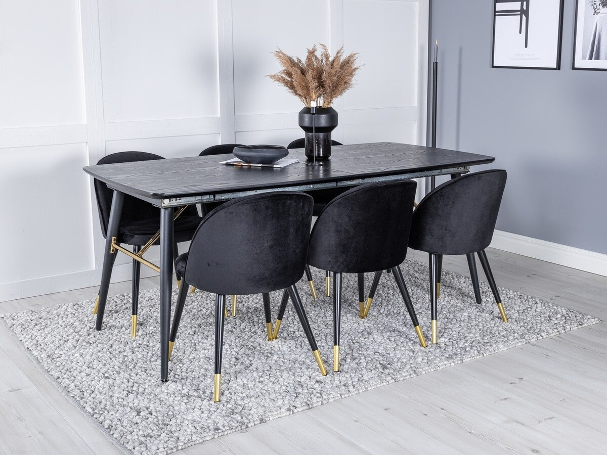 Jedilniški komplet Dallas 1451 (Črna)