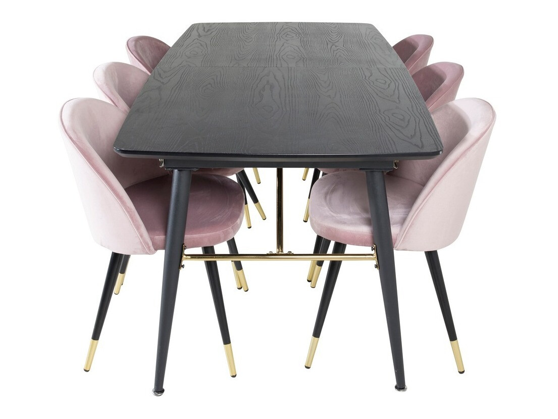 Jedilniški komplet Dallas 1451 (Roza + Črna)