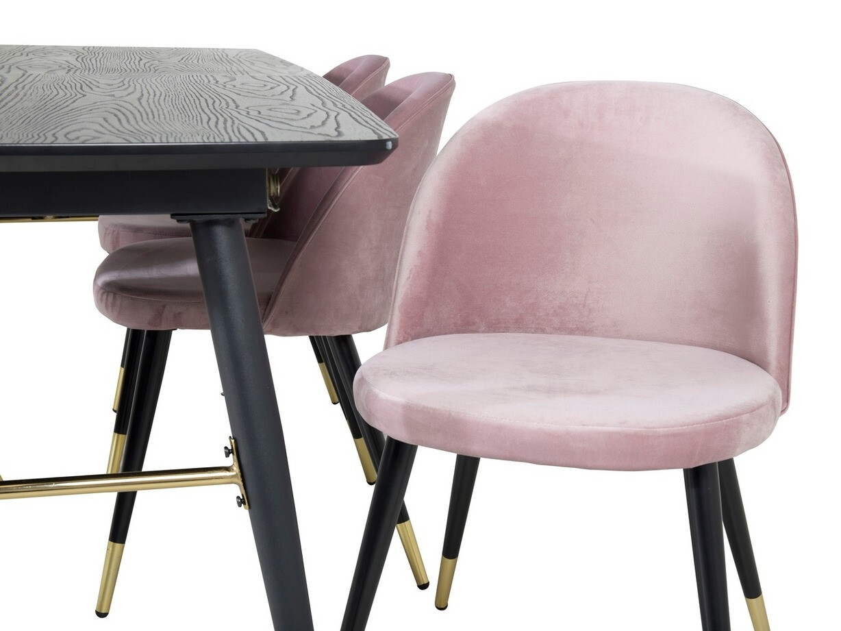 Jedilniški komplet Dallas 1451 (Roza + Črna)