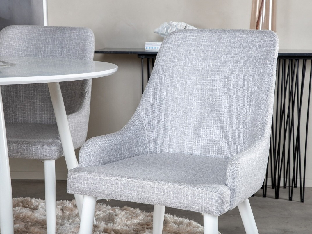 Jedilniški komplet Dallas 1533 (Svetlo siva + Bela)