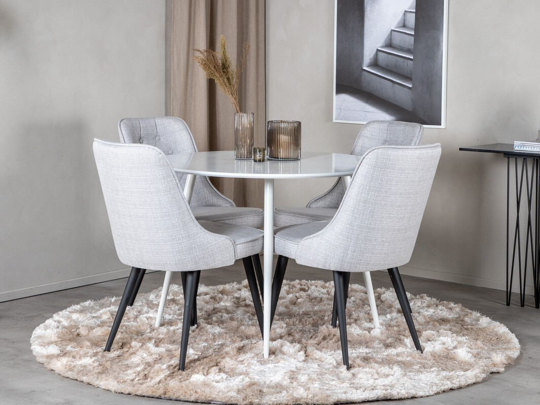 Jedilniški komplet Dallas 1535 (Siva + Črna)