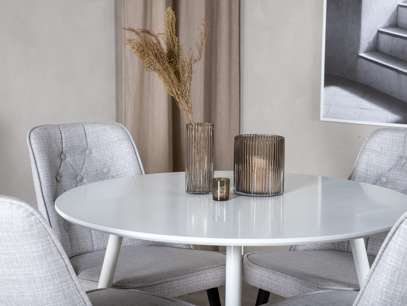 Jedilniški komplet Dallas 1535 (Siva + Črna)