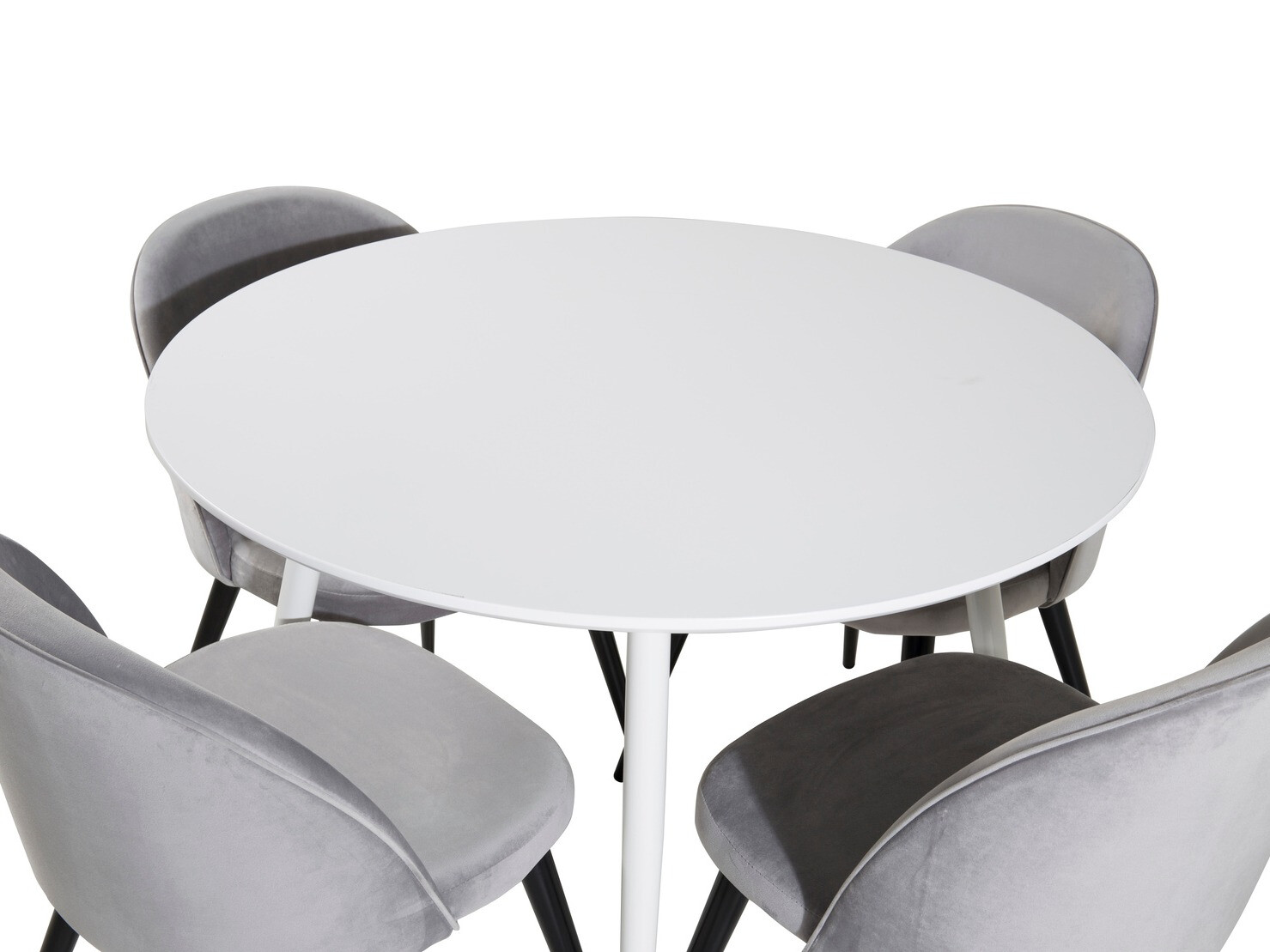 Jedilniški komplet Dallas 1536 (Svetlo siva + Črna)