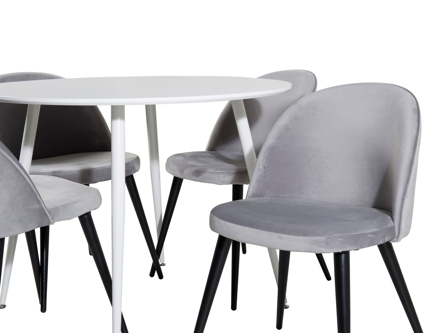 Jedilniški komplet Dallas 1536 (Svetlo siva + Črna)