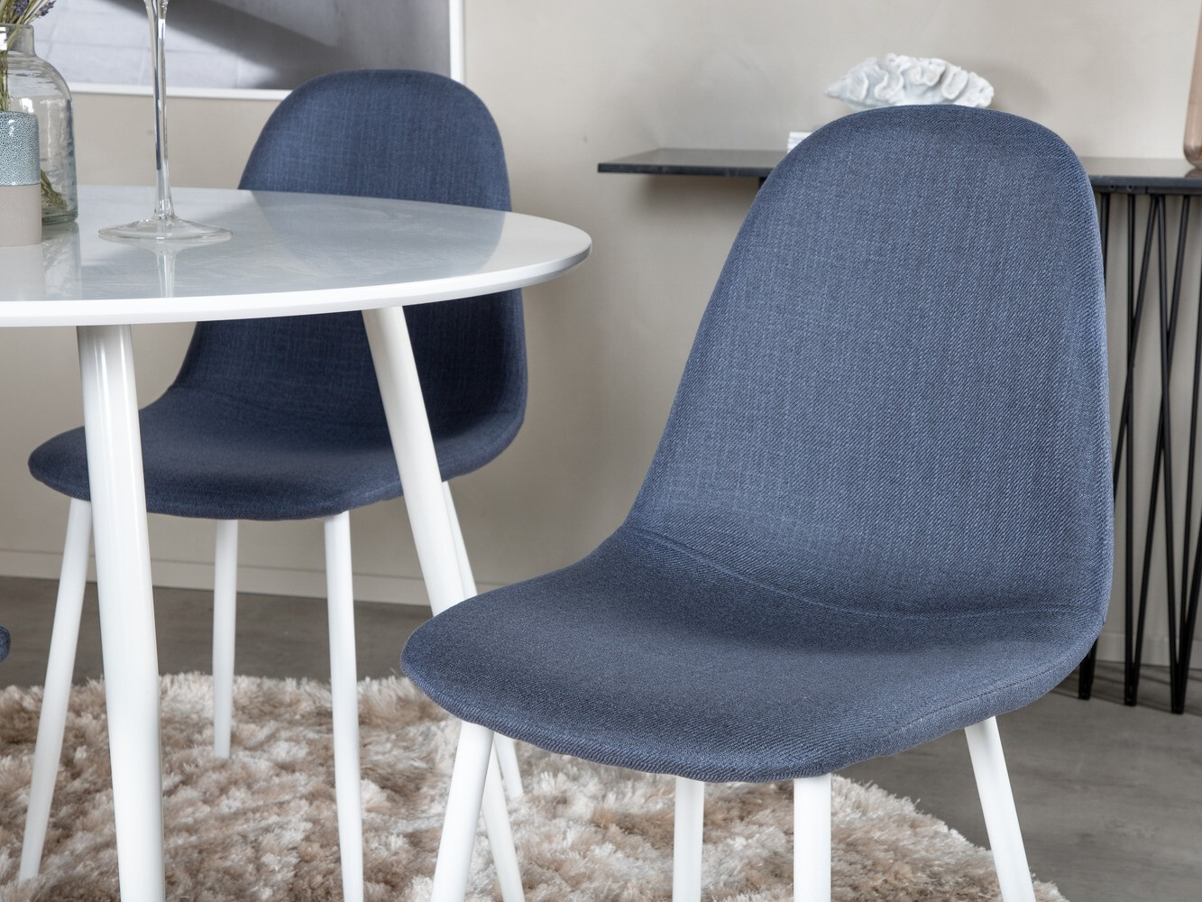 Jedilniški komplet Dallas 1540 (Modra + Bela)