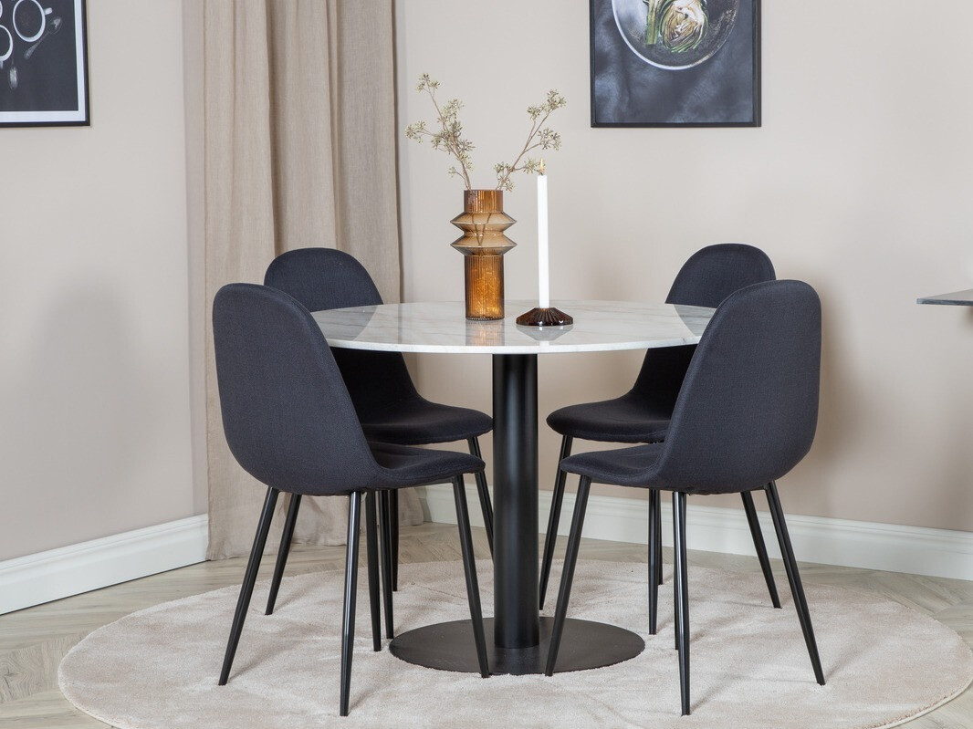 Jedilniški komplet Dallas 1613 (Črna)