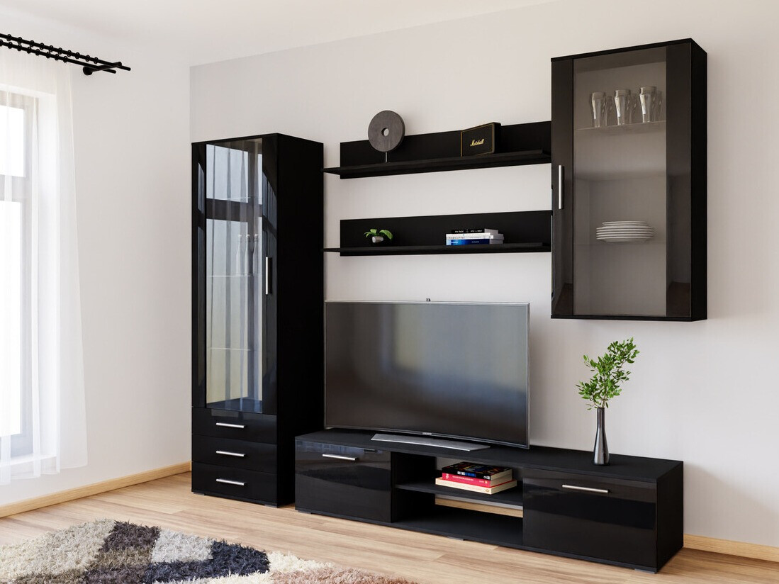 Dnevni prostor Tornola 114 (Črna + Sijaj črna)