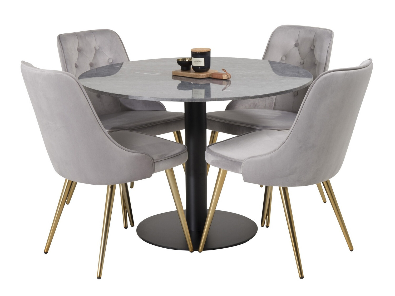 Jedilniški komplet Dallas 1627 (Siva)