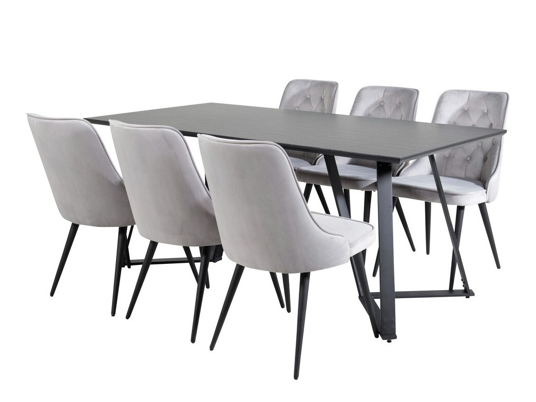 Jedilniški komplet Dallas 1628 (Svetlo siva)